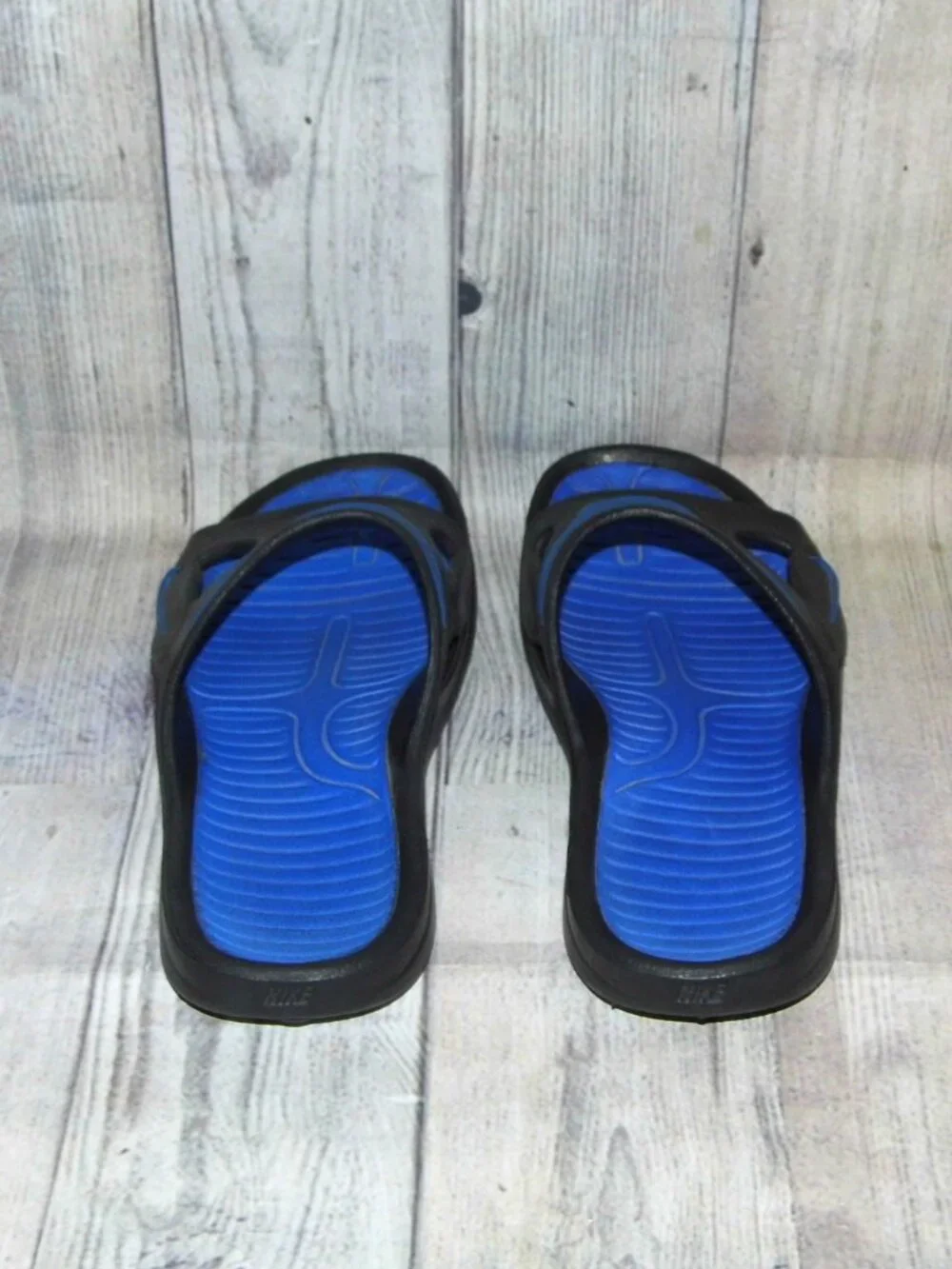 NIKE Y2K First String Black/Blue Slide Sandals Mens Size 11